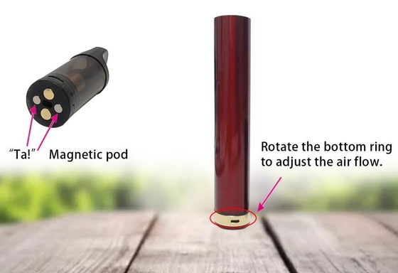 flux d'air magnétique Mesh Coil Vape rechargeable réglable du stylo 2ml de 9-12W Vape